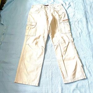Rare VTG Polo Jeans Co. Ralph Lauren Men's Cream Cargo Freighter Pants 80-90s